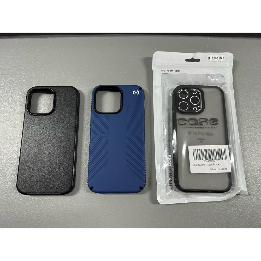 iPhone 14 Pro Max Cell Phone Cases Lot Bundle of 3 Otterbox Speck Blue Black